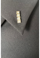 Kép 4/4 - fekete női ingruha, kövekkel, övvel, xl, molett