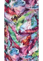 Kép 2/4 - marone, női hosszú buborék ruha, színes levelek, kerek nyak, ejtett váll, bújtatott zseb, molett, xxl, plussize