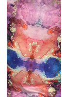 Kép 2/5 - marone, női tunika, batikolt, színesminta zsebek, lezser szabás, molett, plussize