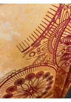 Kép 2/2 - taffi női rövid buborék ruha, sárga mandala, molett,xxl
