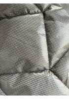 Kép 3/3 - taffi női mellény  kapucnival, fekete, aptó minta, pöttyök, tyúkláb, zsebekkel, vagány, molett, plussize