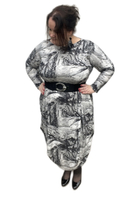 Kép 3/3 - taffi női hosszu buborek ruha, angóra, szürke márvány, molett, xxl