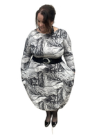 Kép 1/3 - taffi női hosszu buborek ruha, angóra, szürke márvány, molett, xxl