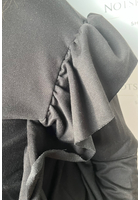 Kép 4/4 - vayana fekete olaf mintás pulover, pamut, igényes varrás, fodrok, passzék