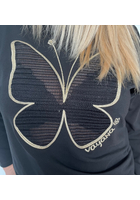 Kép 2/2 - Vayana női pillangós pulóver - fekete