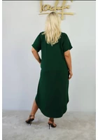 Kép 2/2 - taffi női v-nyakú buborék ruha, fekete, v-nyak, molett, xxl