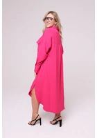 Kép 2/2 - taffi női nyári ingruha pink, nem gyűrődik, molett, xxl, a-vonal