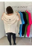 Kép 4/4 - kötött kardigán bézs kényelmes lezser zsebekkel