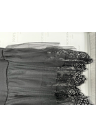 Kép 2/2 - női extra nagy méretű pamut trikó, póló, aláöltözet, csipke és tüll, fekete