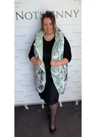 Kép 2/6 - gyönyörű, almazöld, fehér különleges, steppelt, mintas, noi nagy melleny, kapucnival, zsebekkel, xxl, molett