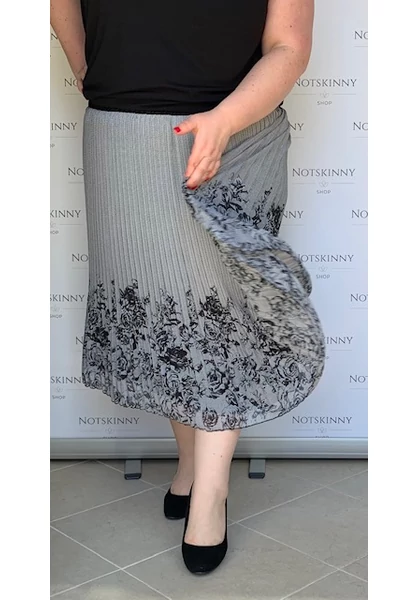 rakott női szoknya molett plus size pliszírozott fekete fehér apro  pöttyös  csodaszép virágok rakott női szoknya molett plus size pliszírozott fekete fehér apro  pöttyös  csodaszép virágok