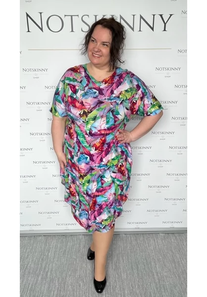 marone, női hosszú buborék ruha, színes levelek, kerek nyak, ejtett váll, bújtatott zseb, molett, xxl, plussize