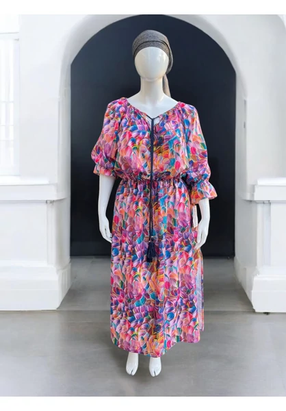 taffi  női maxi ruha, színes, zsinóros, molett, plussize, xxl