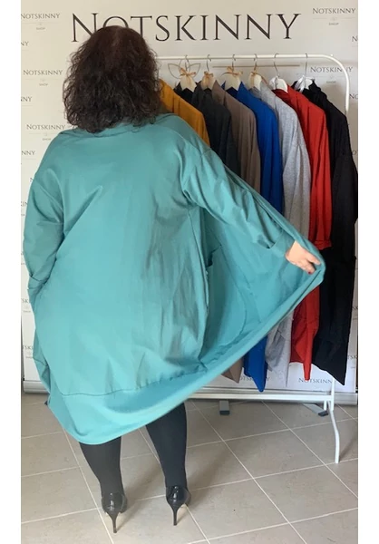 nagy pamut kardigán zsebes xl 2xl 3xl 4xl 5xl türkiz női