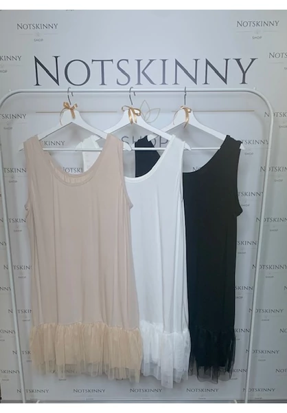 női trikó, atléta, aláöltözet, bézs, testszínű tüll  alj, extra nagy méret, molett l-2xl