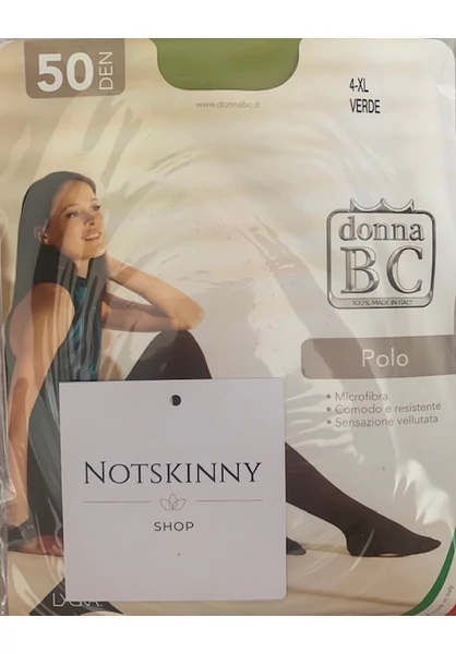 zöld női harisnyanadrag, bc. donna, 50 den, lépésbetétes, xl 