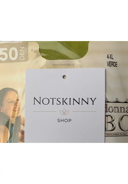 zöld női harisnyanadrag, bc. donna, 50 den, lépésbetétes, xl 