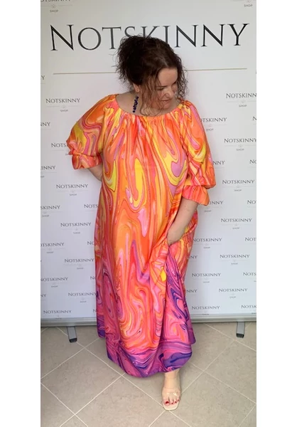 taffi,molett,plus-size,xxl,nyári,hosszúruha,lengyel,szines,narancs,hullámok