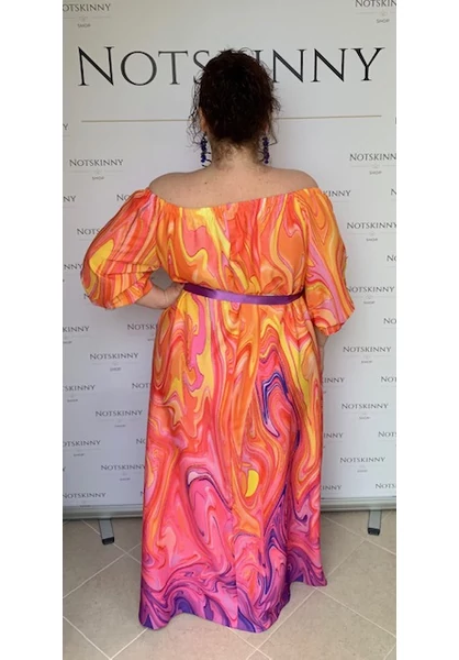 taffi,molett,plus-size,xxl,nyári,hosszúruha,lengyel,szines,narancs,hullámok