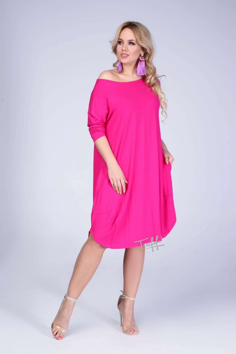Taffi női rövid buborék ruha - pink/fukszia